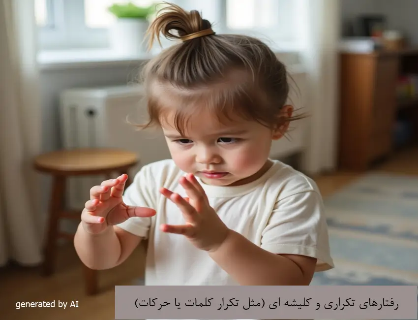 مشاوره کودک 17 تکراری و کلیشه ای مثل تکرار کلمات یا حرکات