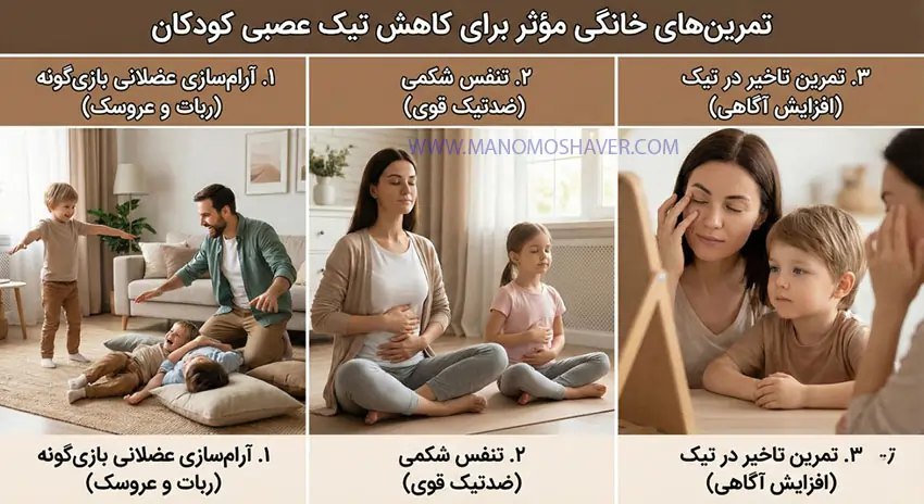 تیک عصبی در کودکان(پلک زدن و شانه بالا انداختن)؛ گذرا یا خطرناک؟ 4 تمرین های خانگی برای کاهش تیک عصبی